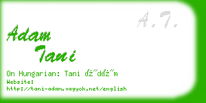 adam tani business card